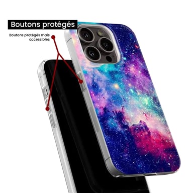 Funda de silicona - Compatible con Samsung Galaxy S24 Ultra - diseño galaxie bleue