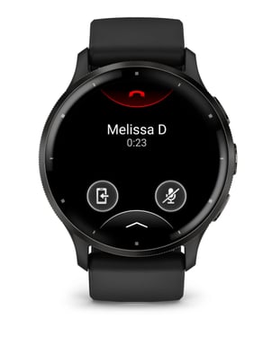 Garmin Venu 3 Wifi, Boitier noir et bracelet en silicone, Noir