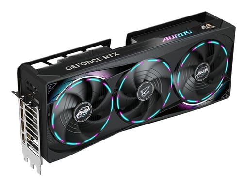 GIGABYTE AORUS GeForce RTX 5080 MASTER 16G Carte Graphique - 16GB GDDR7, 256 bits, PCI-E 5.0, 2805MHz Core Clock, 3 x DisplayPort, 1 x HDMI, GV-N5080AORUS M-16GD