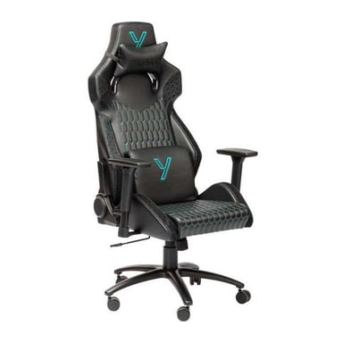 Fauteuil de jeu YENKEE PHANTOM YGC 110CN accoudoirs 3D inclinaison 155° Noir/Turquoise