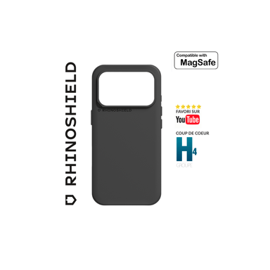 Funda rígida RhinoShield para [iPhone 17 Pro] SolidX - amortiguación de golpes, delgada, minimalista, protección contra caídas estándar militar - Negro