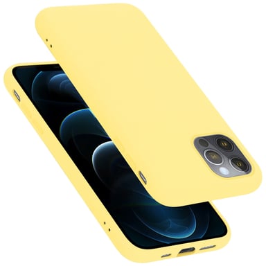 Coque pour Apple iPhone 13 PRO MAX en LIQUID YELLOW Housse de protection Étui en silicone TPU flexible