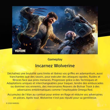 Pack PS5 Slim & Wolverine - Console de jeux PlayStation 5 Slim 825 Go (Digital), Edition Wolverine
