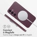 Accezz Coque arrière en cuir avec MagSafe pour Samsung Galaxy S24 Plus - Heath Purple