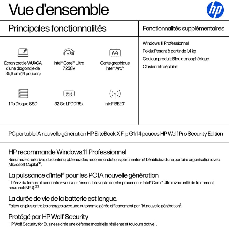 EliteBook G1i Core Ultra 7 14 Azerty Neuf - vue 2