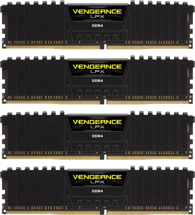 Mémoire RAM Corsair Vengeance LPX Series Low Profile 4x DDR4 2400 MHz CL14 CMK64GX4M4A2400C14 - vue 4