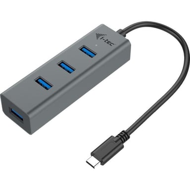 i-tec - HUB USB-C metálico de 4 puertos