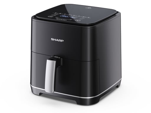 Sharp AF-GS552AE-B Unique 5,5 L Autonome 1650 W Friteuse d'air chaud Noir, Argent