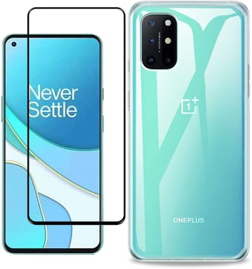 OnePlus 8T 5G tpu y protección total de la pantalla en negro