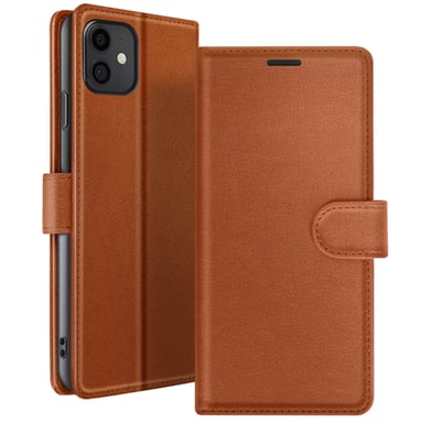 Custodia a portafoglio per iPhone 11 con supporto e linguetta magnetica