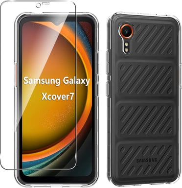 Samsung Galaxy Xcover 7 5G / Xcover7 EE coque tpu et vitre full noir