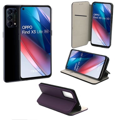 OPPO Find X3 LITE 5G Etui / Housse pochette protection violet