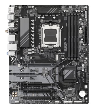 GIGABYTE B650 UD AX Placa Base - Compatible con CPUs AMD Ryzen Serie 9000, VRM de 6+2+2 fases, hasta 7600MHz DDR5 (OC), 1x PCIe 5.0 + 2x PCIe 4.0 M.2, LAN GbE, Wi-Fi 6, USB 3.2 Gen 2