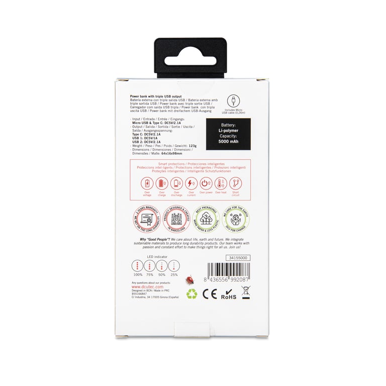 DCU Advance Tecnologic 34155000 banque d'alimentation électrique Lithium 5000 mAh Neuf - vue 3