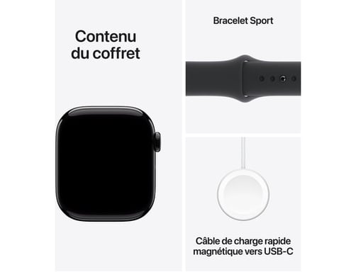 Apple Watch Series 10 OLED 42 mm Digital 374 x 446 Pixeles Pantalla táctil 4G Negro Wifi GPS (satélite)