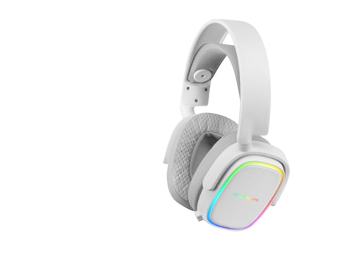Mars Gaming MHAX Blanco, Auriculares Gaming RGB, Micrófono Extraíble, HiFi, Compatibilidad Multiplataforma