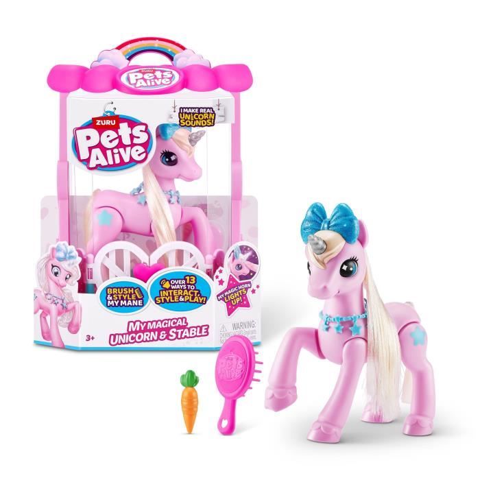 Licorne Interactif - My Magical Unicorn Pets Alive - 13 interactions et jeux pour découvrir la magie de ta licorne - Neuf