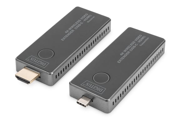 Digitus Kit di estensione video senza fili 4K, 30 m (USB-C - HDMI), 4K/30Hz