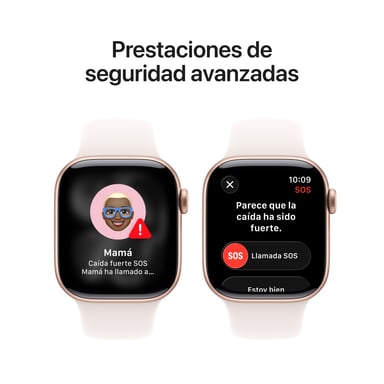 Apple Watch Series 11 GPS + Cellular 42mm Boitier en Aluminium Or Rose avec Bracelet Sport Rose Tendre - M/L