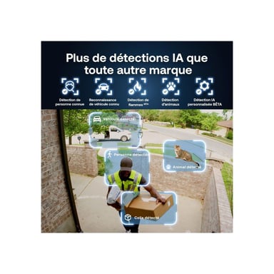Kit di 3 telecamere di sicurezza WiFi Arlo Ultra 3 + pannello solare Nero e Bianco
