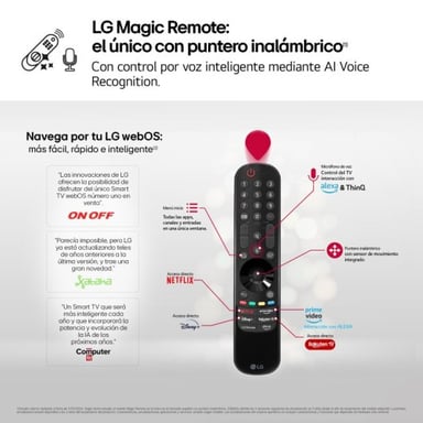 LG QNED 43QNED80T6A 109,2 cm (43'') 4K Ultra HD Smart TV Wifi Negro
