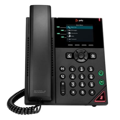 Telefono IP POLY VVX 250 con 4 linee e compatibilità PoE