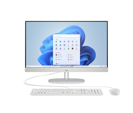 HP 24-cr0000ng Intel® Core™ i5 i5-1335U 60,5 cm (23.8'') 1920 x 1080 pixels 8 Go DDR4-SDRAM Windows 11 Home Wi-Fi 6 (802.11ax) Blanc