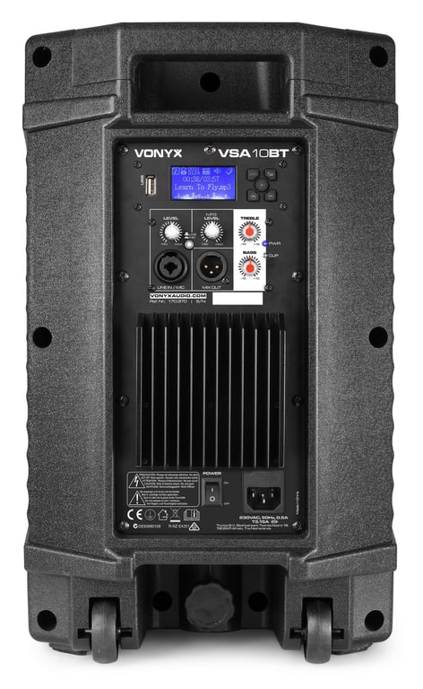 Vonyx VSA10BT haut-parleur 2-voies Noir Avec fil 500 W