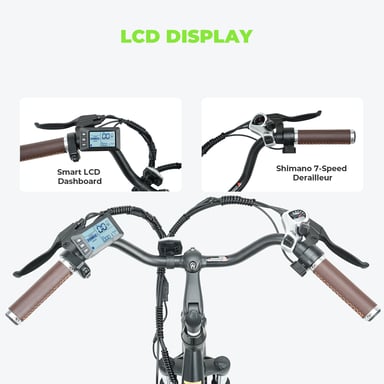 Vélo électrique isinwheel U2 pour adultes, 26'' 250W 36V 13Ah Batterie amovible, vélo électrique pour les déplacements en ville, Shimano 7 vitesses-Blanc