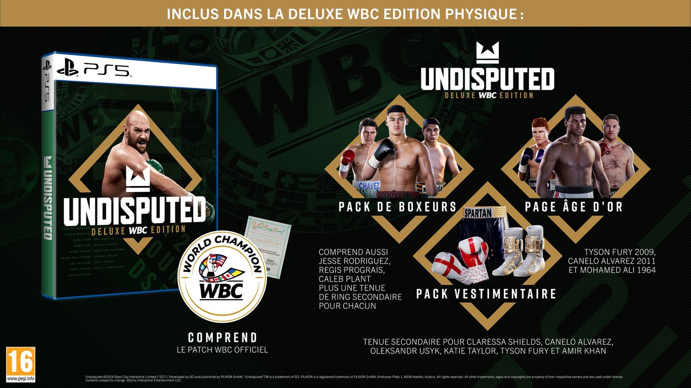Undisputed Deluxe WBC Edition PS5 - vue 3