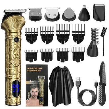 Kit de toilettage multifonctionnel avec chargement USB 6 en 1 Gold