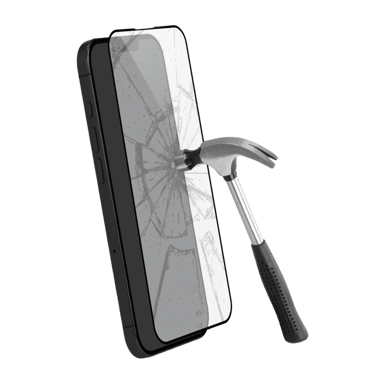 Protector de pantalla de vidrio templado (60 % de vidrio templado reciclado) para Apple iPhone 13/13 Pro/14/16e, negro