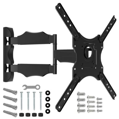 NANOOK Supporto a parete regolabile per televisori da 32-55 pollici - Inclinazione - Supporto a parete per televisori LCD, LED, QLED e OLED