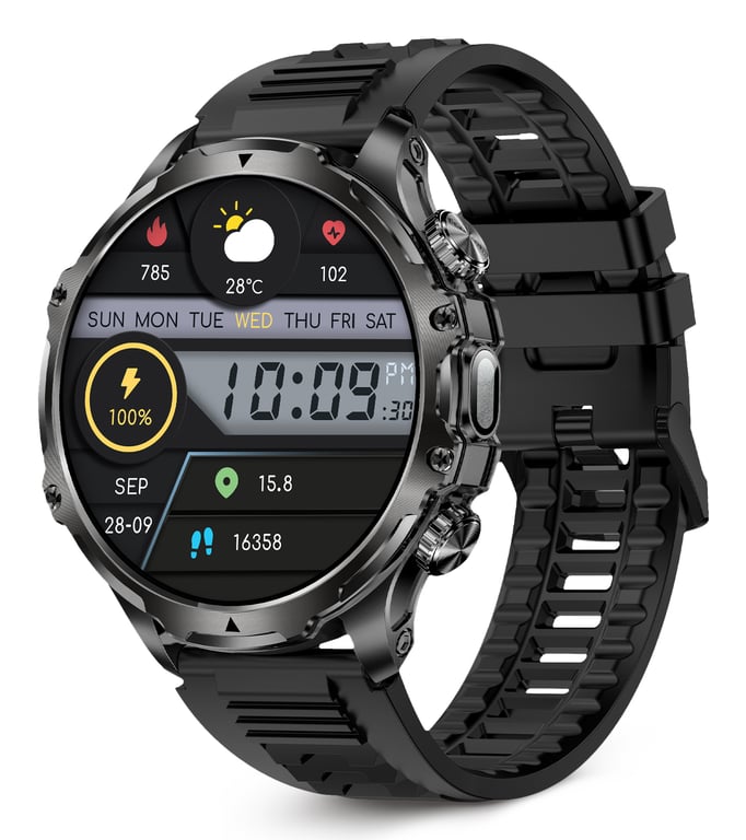 Montre Connectée KSIX Venture Appels Notifications Santé 24h24 Autonomie 10 Jours 100 Modes Sportifs Contrôle Appareil Photo à Distance Neuf