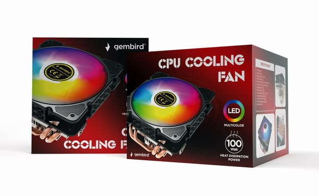 Gembird ventilateur de cpu cpu huracan argb x140 - vue 1
