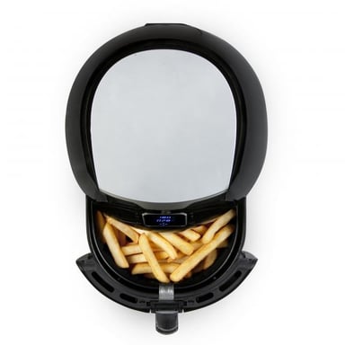 Domo DELI-FRYER XXL Sencillo 5,5 L Independiente Freidora de aire caliente Negro, Plata
