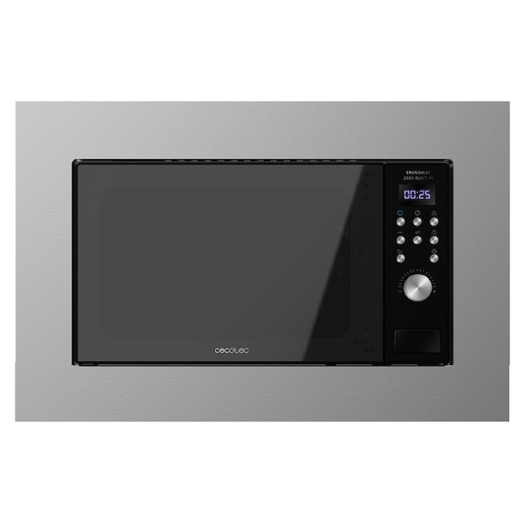 CECOTEC 01380 - Micro-ondes encastrable GrandHeat 2000 Built-In Steel Black - Neuf