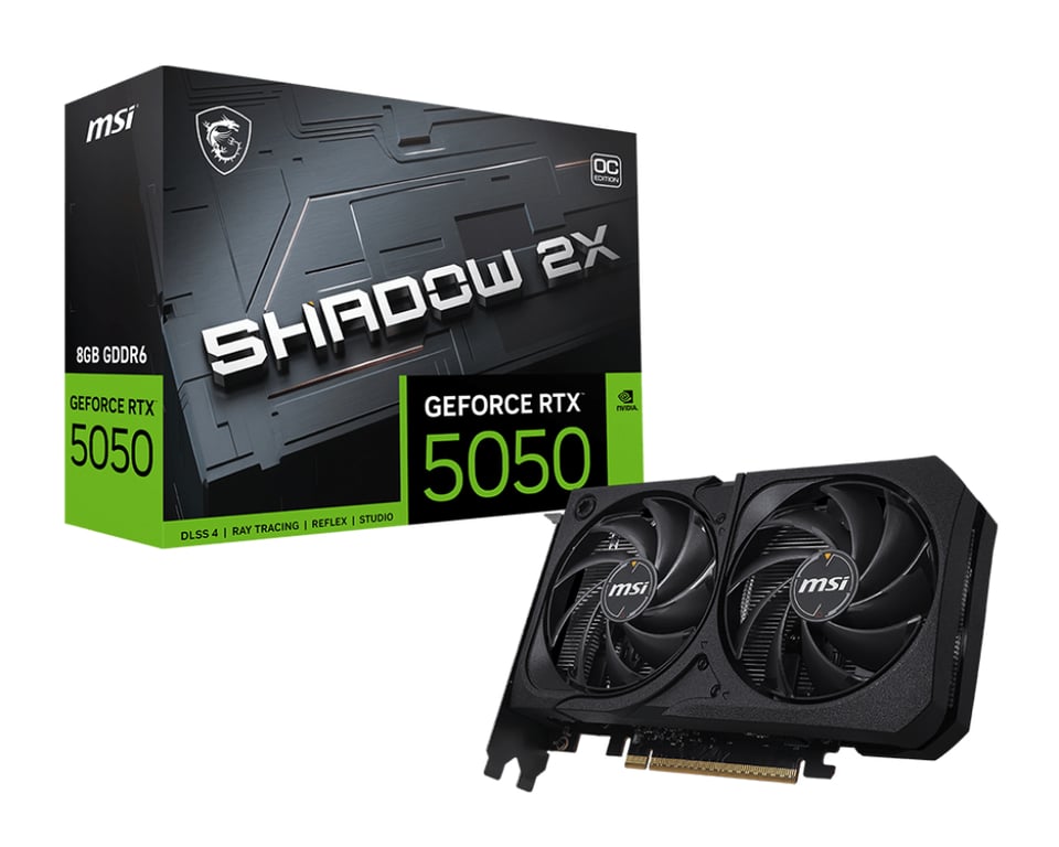 MSI GeForce RTX 5050 8G SHADOW 2X OC NVIDIA 8 Go GDDR6 Neuf