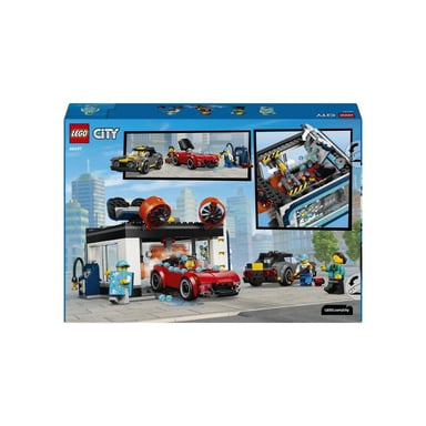 LEGO City 60497 Station de lavage automatique avec véhicules et minifigurines Noir Rouge