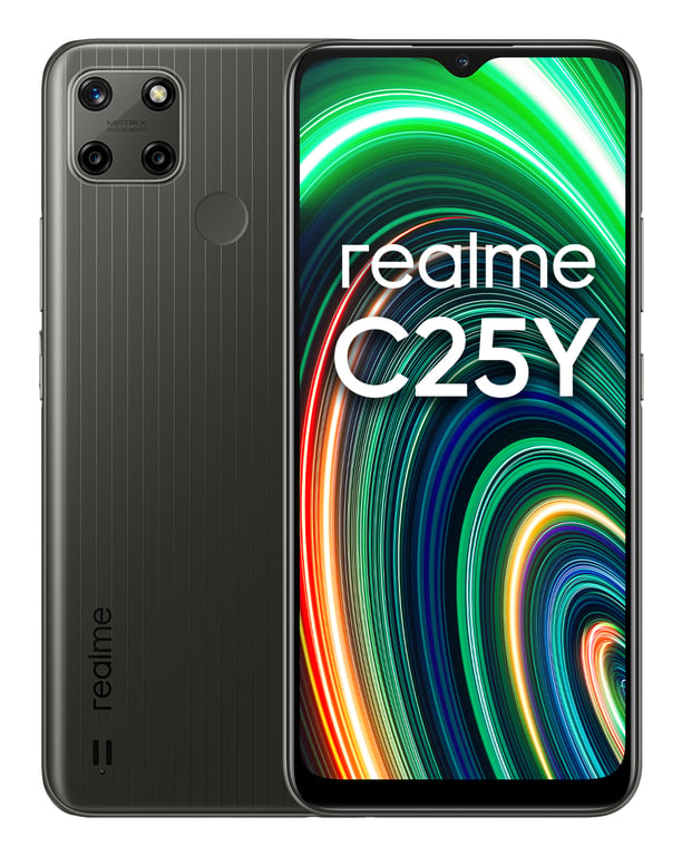REALME  C25Y 128 Go, Gris, D&eacute;bloqu&eacute; - Neuf