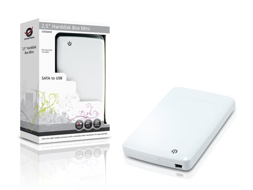 Conceptronic 2,5'' Harddisk Box Mini Bianco