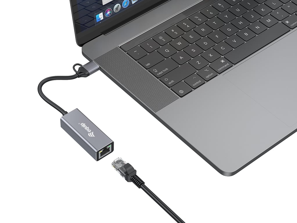 Equip Adaptateur USB C vers réseau Gigabit Ethernet 2 5 USB C+A Neuf - vue 2