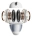 OpenDots 2 - Auriculares inalámbricos de conducción aérea con diseño de anillo, color plata.