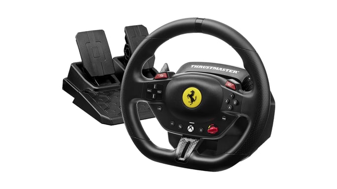 Thrustmaster T98 Ferrari 296 GTS Noir USB Volant + pédales Analogique/Numérique PC, Xbox One, Xbox Series S, Xbox Series X