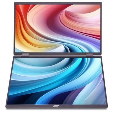 Acer PD163Qbmiuux écran plat de PC 39,6 cm (15.6'') 1920 x 1080 pixels Double Full HD LED Gris