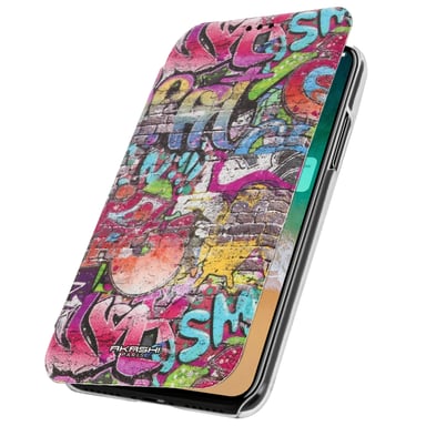 Funda iPhone X / XS Billetera Graffiti Akashi Multicolor