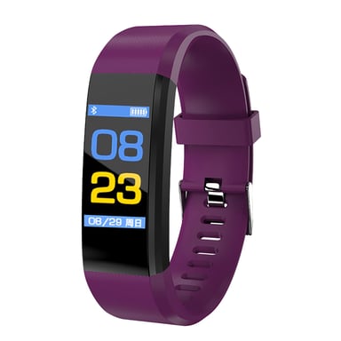 Montre Connectée Sport iOs Android Réveil Podomètre Cardio Bluetooth SMS Violet YONIS