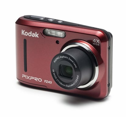 Kodak FZ43-RD compact camera 1/2.3'' Appareil-photo compact 16,15 MP CCD (dispositif à transfert de charge) 4608 x 3456 pixels Rouge