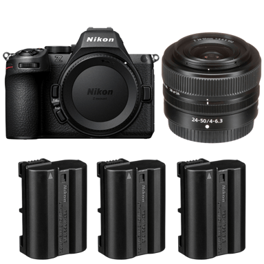 Appareil photo hybride Nikon Z5 II + 24-50mm f/4-6.3 + 3 Nikon EN-EL15c + Ebook  20 astuces pour des images qui claquent  - Neuf
