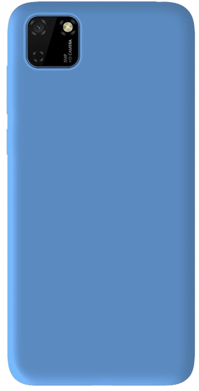 Coque silicone unie compatible Mat Bleu Huawei Y5P